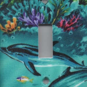 Dolphin and Fish Single Light Switch Plate