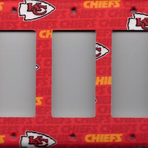 Kansas City Chiefs Triple Decora Light Switch Plate