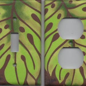 Gift Set  Monstera Leaf Light Switch Plate and Outlet Plate