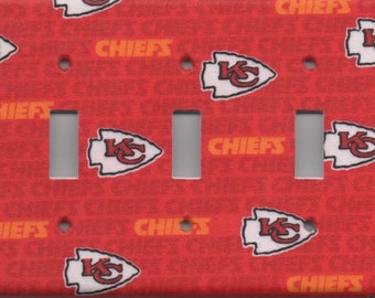 Kansas City Chiefs Triple Light Switch Plates