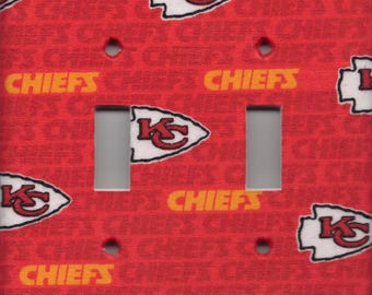 Kansas City Chiefs Double Light Switch Plate