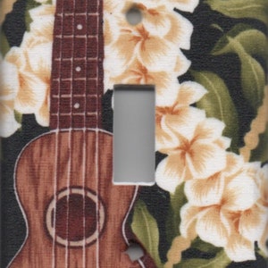 Hawai&#39;i Guitar Ukulele Single Light Switch Plate