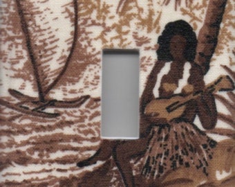 Hula Girl Single Light Switch Plate