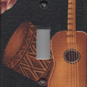Hawai&#39;i Guitar Ukulele Single Light Switch Plate