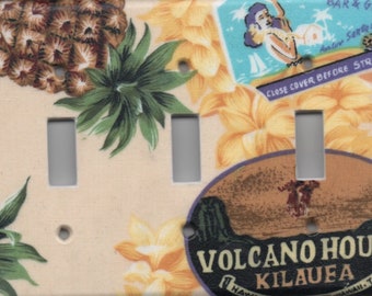 Volcano House Kilauea Triple Light Switch Plate