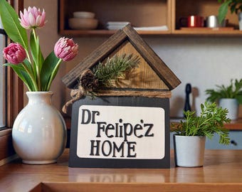 Personalized House Wood Sign |Custom Family Name Home Decor | Rustic Farmhouse Wall Sign