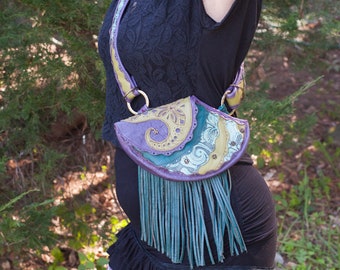 Chrysalis Leather Sling Purse, Leather Hip Belt, Sling Bag, Utility Belt, Festival Bag, Sling Purse, Hip Belt, Festival Belt, Burning Man