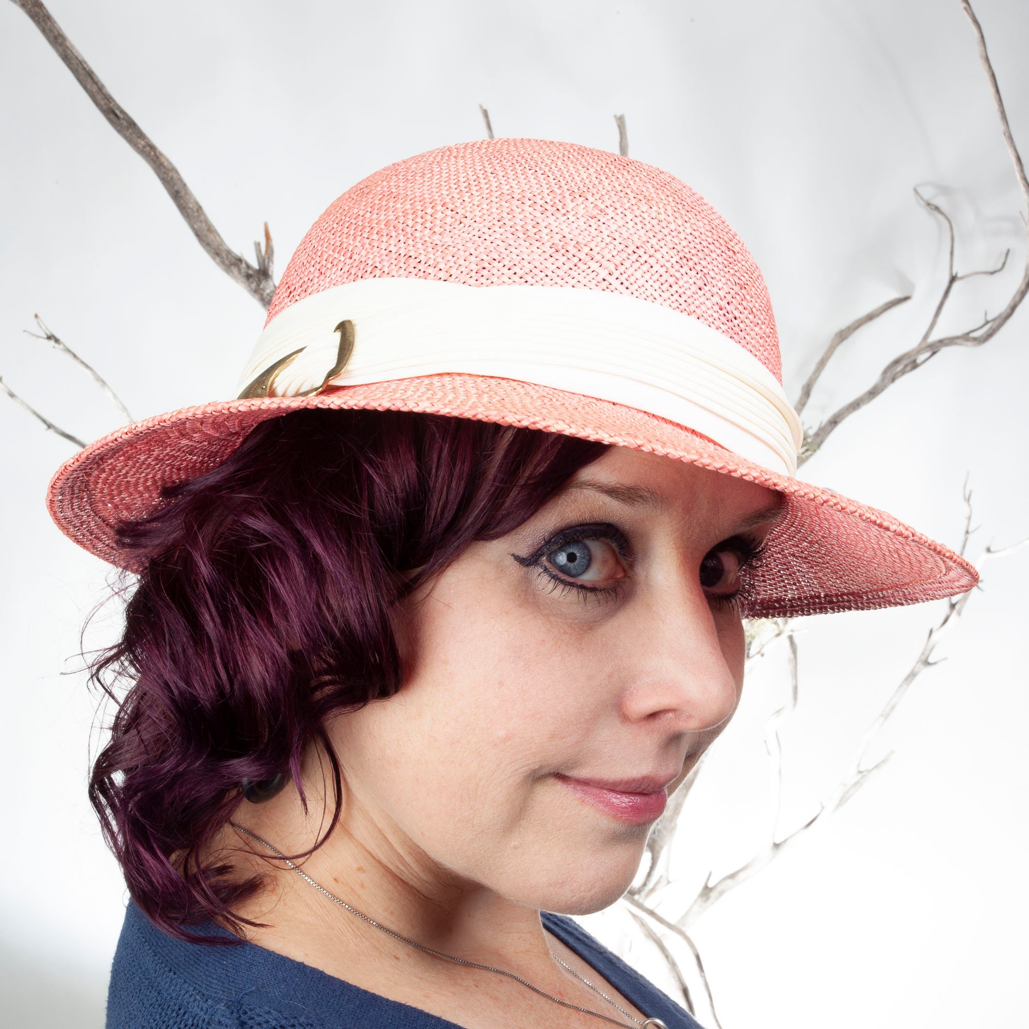 1970s Vintage Hat Straw Hat 70's Styled 
