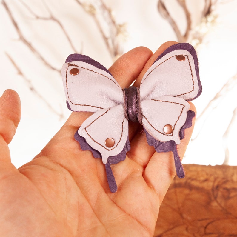 Leather Butterfly Butterfly Hair Accessories Butterfly Hair Etsy
