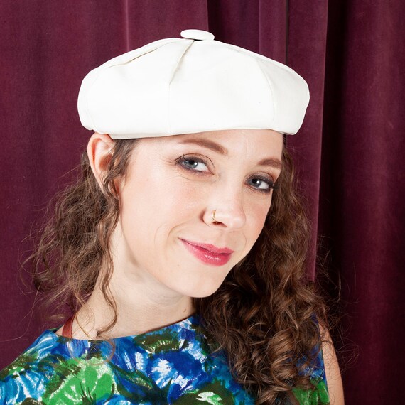 1960s, Leather Beret, Beret Hat, Gogo Girl, Leathe