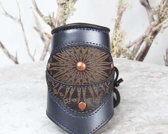 Leather Cuff, Armor, Leather Bracer, Cuff Bracelet, Bracer, Leather Armor, Leather Bracelet, Cuff, Fantasy Armor, Armour, Leather Armour M/L