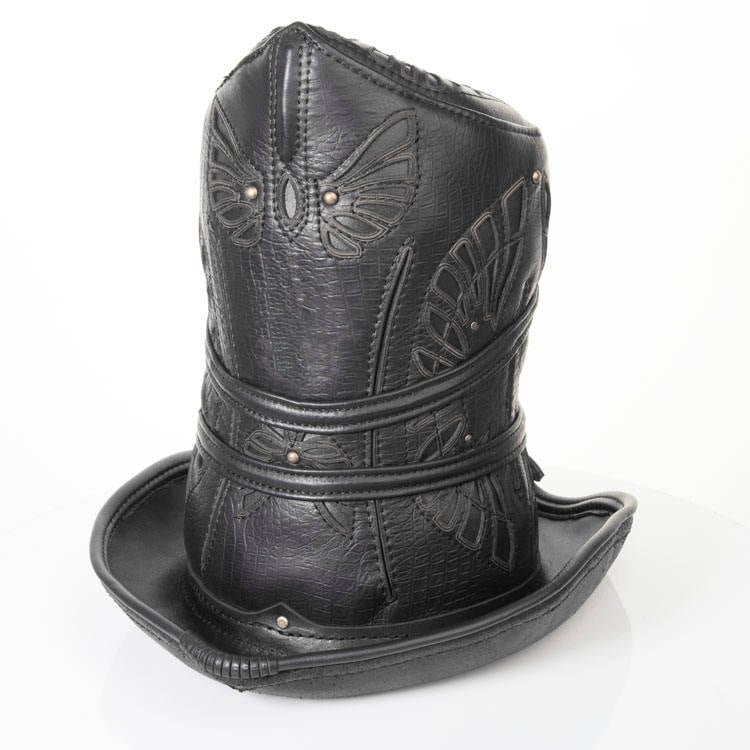 Leather Stovepipe Top Hat Mad Steamer 
