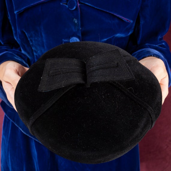 1940s Vintage Black Pillbox Hat, Vintage Hat, Pil… - image 10