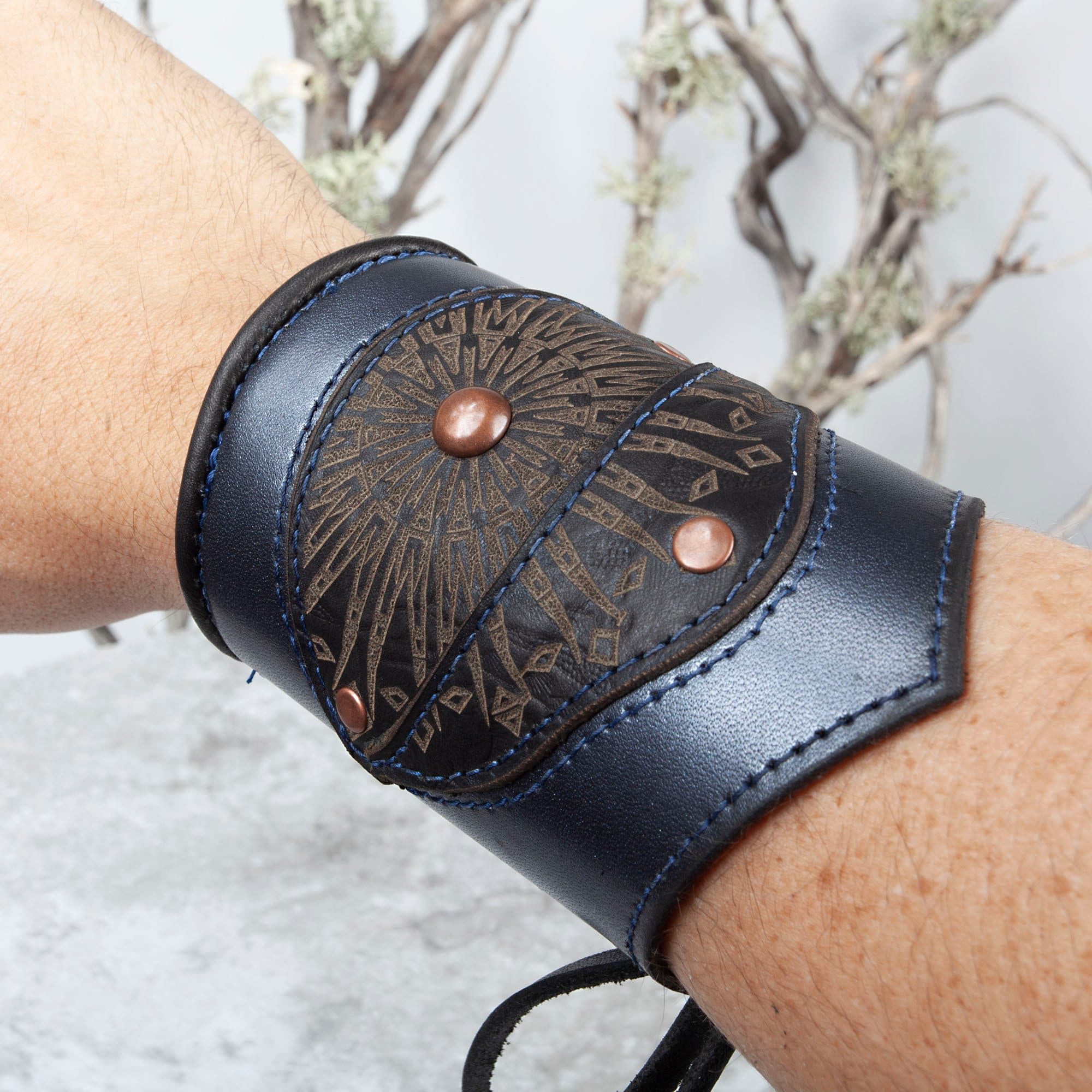 Leather Cuff, Armor, Leather Bracer, Cuff Bracelet, Bracer