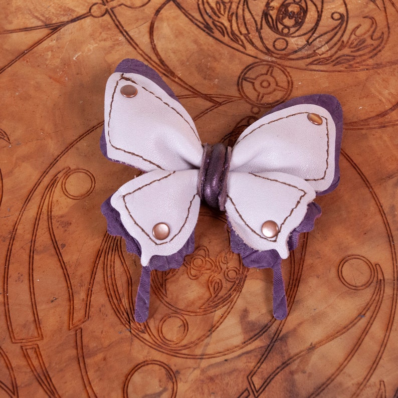 Leather Butterfly Butterfly Hair Accessories Butterfly Hair Etsy