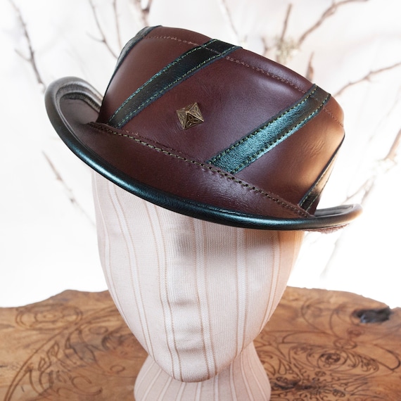 The Keaton Pork Pie Hat Leather Hat Leather Fedora Leather