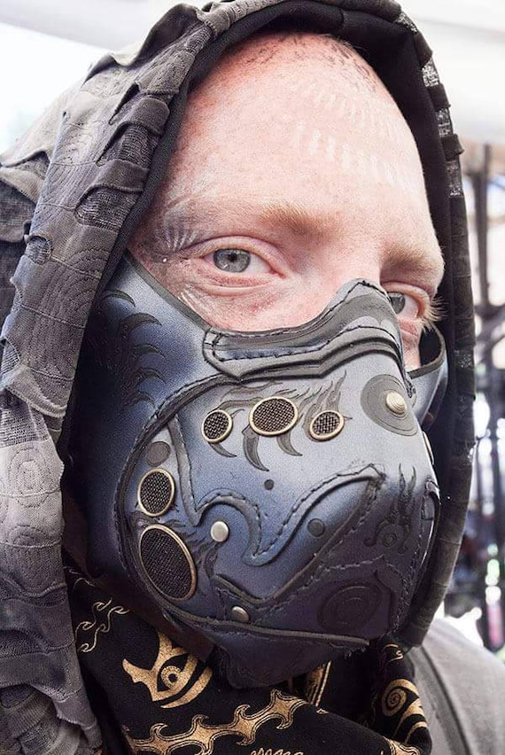 Adflatus Leather Mask Face Mask Burning Man Mask - Etsy