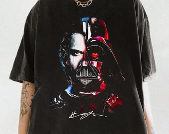 Camiseta Disney Comfort Colors de Anakin Skywalker de media cara, camiseta de Star Wars Darth Vader, camiseta a juego de villanos de Star Wars, vacaciones en Disneyland