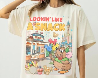 Camiseta de acuarela de Gus Gus Mouse con aspecto de aperitivo, camiseta de helados de Disney Parks, camiseta del castillo de Cenicienta de Magic Kingdom, camiseta para amantes de la comida de Disney