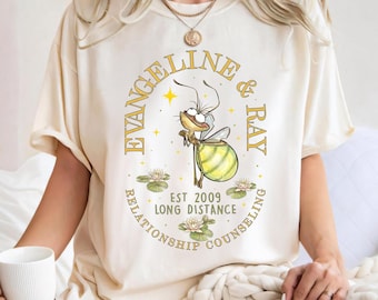 Retro Comfort Color Ray Firefly Evangeline-skjorta, Prinsessan och grodan-skjorta, Tiana-prinsesströja, prinsesströja, Disneyland-semesterskjorta