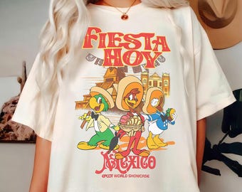 Camiseta Comfort Color Disney Los Tres Caballeros, Camiseta Fiesta Hoy México Epcot World Showcase, Feliz Día del Padre, Camiseta para papá e hijo, Viaje a WDW