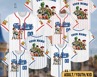 Camiseta de béisbol personalizada de Disney Toy Story, camiseta de béisbol personalizada de Woody y Buzz Lightyear, camiseta para amantes de Toy Story, atuendo para el equipo de viaje de WDW