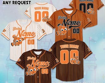 Benutzerdefinierte Disney Findet Nemo Baseball Jersey, personalisierte Disney Baseball Jersey, Findet Nemo Jersey Team, Disney passendes Outfit