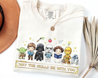 Camiseta Disney "Que las habilidades te acompañen", camiseta para profesores del día de exámenes de Star Wars, Galaxy's Edge Hollywood Studios, regalos para profesores, día de exámenes para profesores