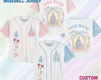 ディズニーキャッスルをカスタマイズ 子供、若者、大人向けのディズニー野球ジャージ スポーツウェア ファンへのかわいいギフト ディズニー