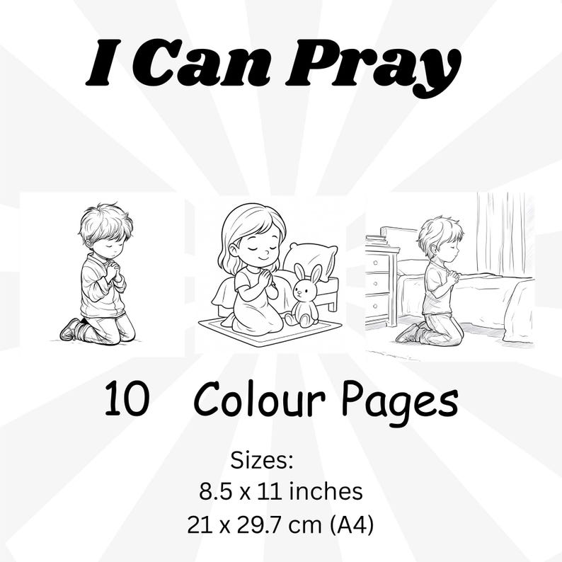 Coloring Pages “I Can Pray” — Christian Prayer Coloring Book for Kids ...