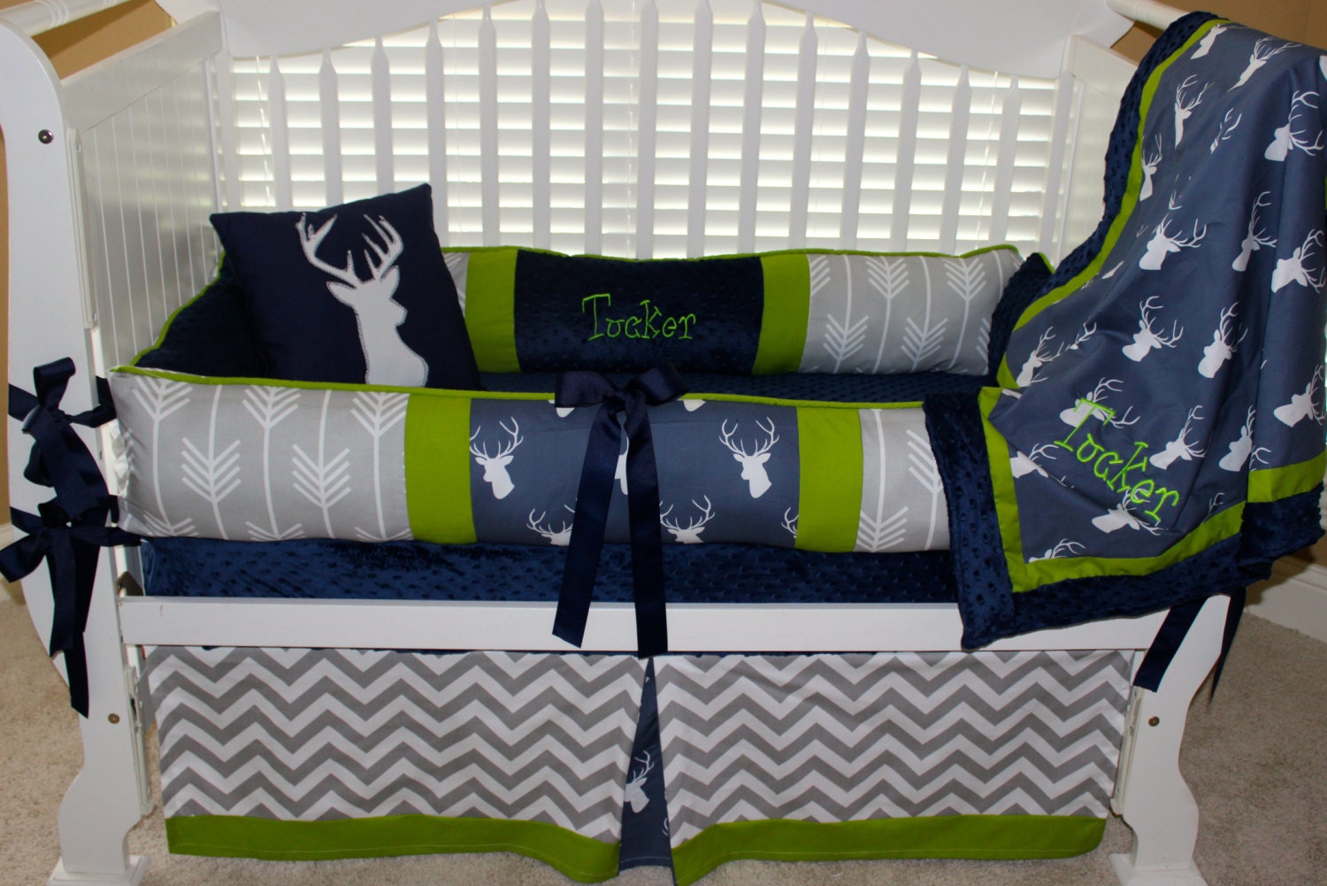 Custom baby bedding 6 pc set woodland deer forest lodge Etsy