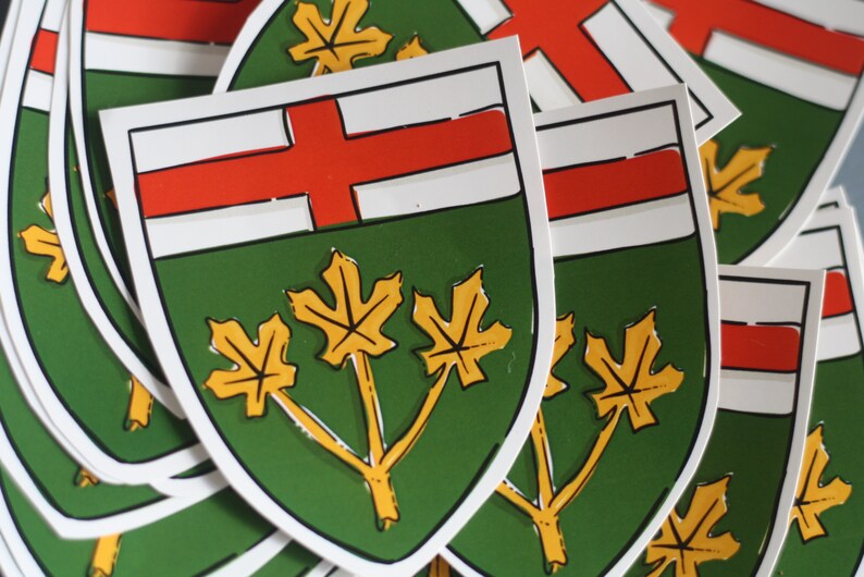 Ontario Crest Vinyl Decal Canada Vinyl Sticker Toronto Etsy