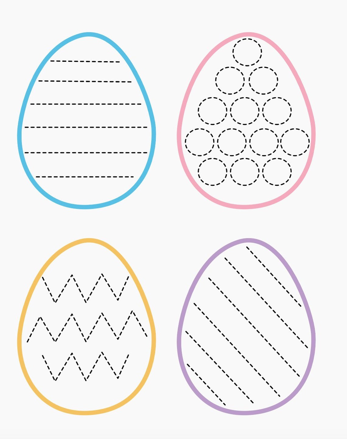 Easter Playdough Mat / Printable / Easter Egg / Teaching Aid Etsy