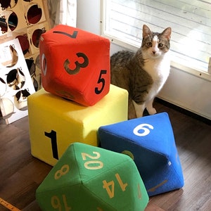 Giant Dice  - Large - D20 - D12 - D10 - D8 -  D6 - D4 - Made to Order