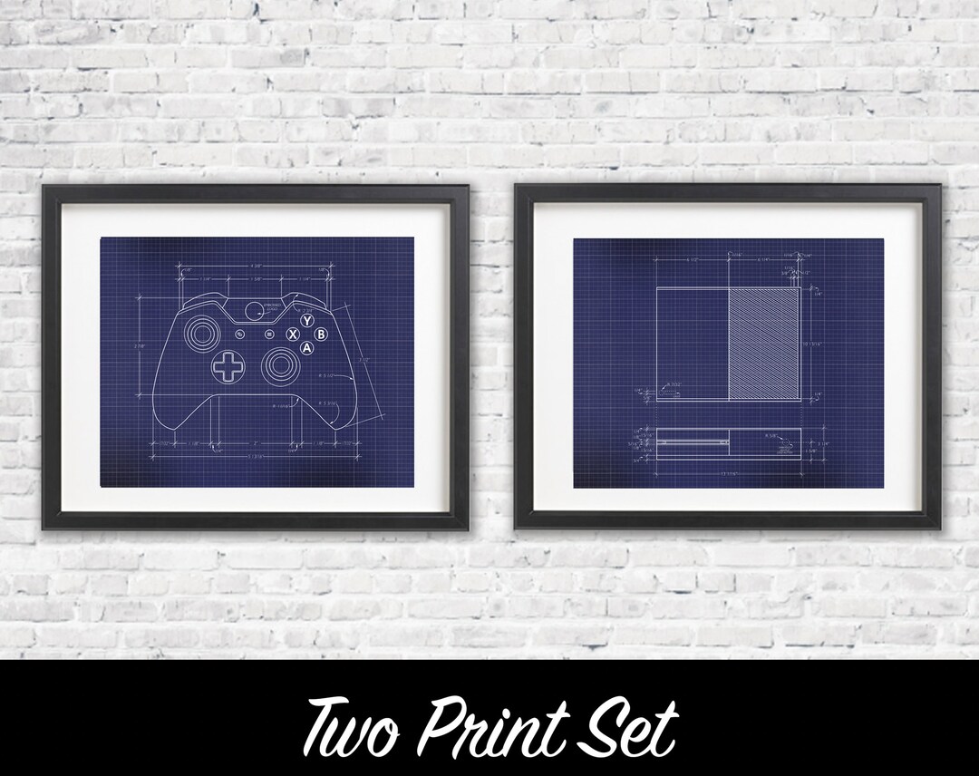 Two Print XBOX One Gift Set - Printable - Video Game Decor - Video Game ...