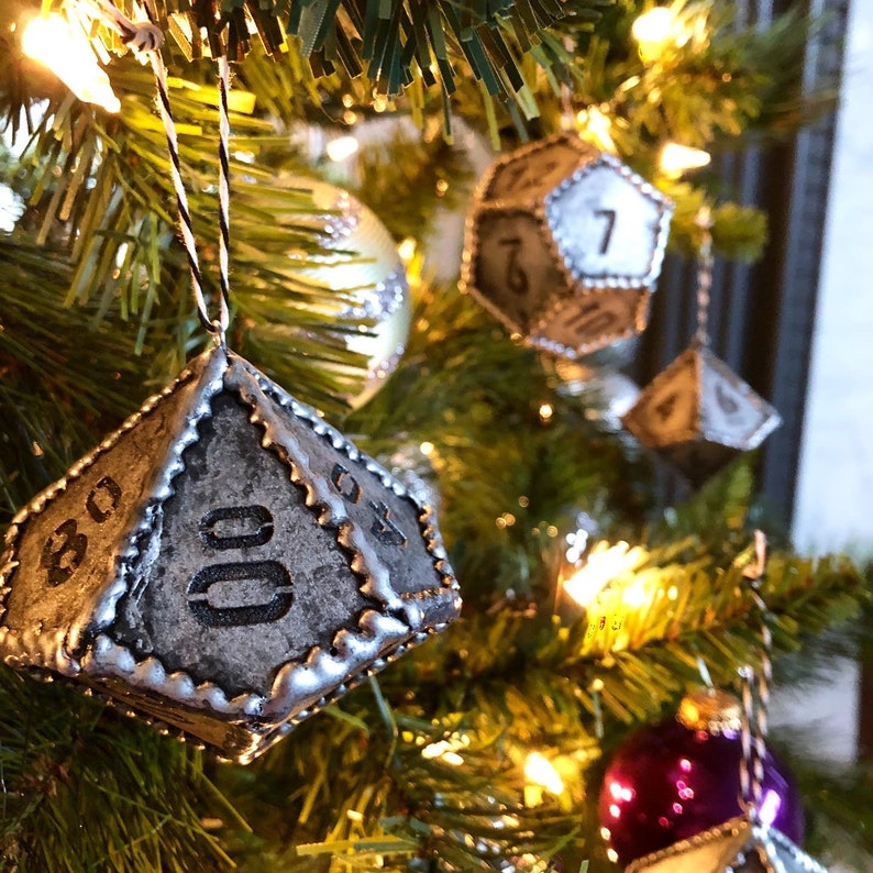 SET OF SEVEN Dnd Dice Tree Ornaments Etsy