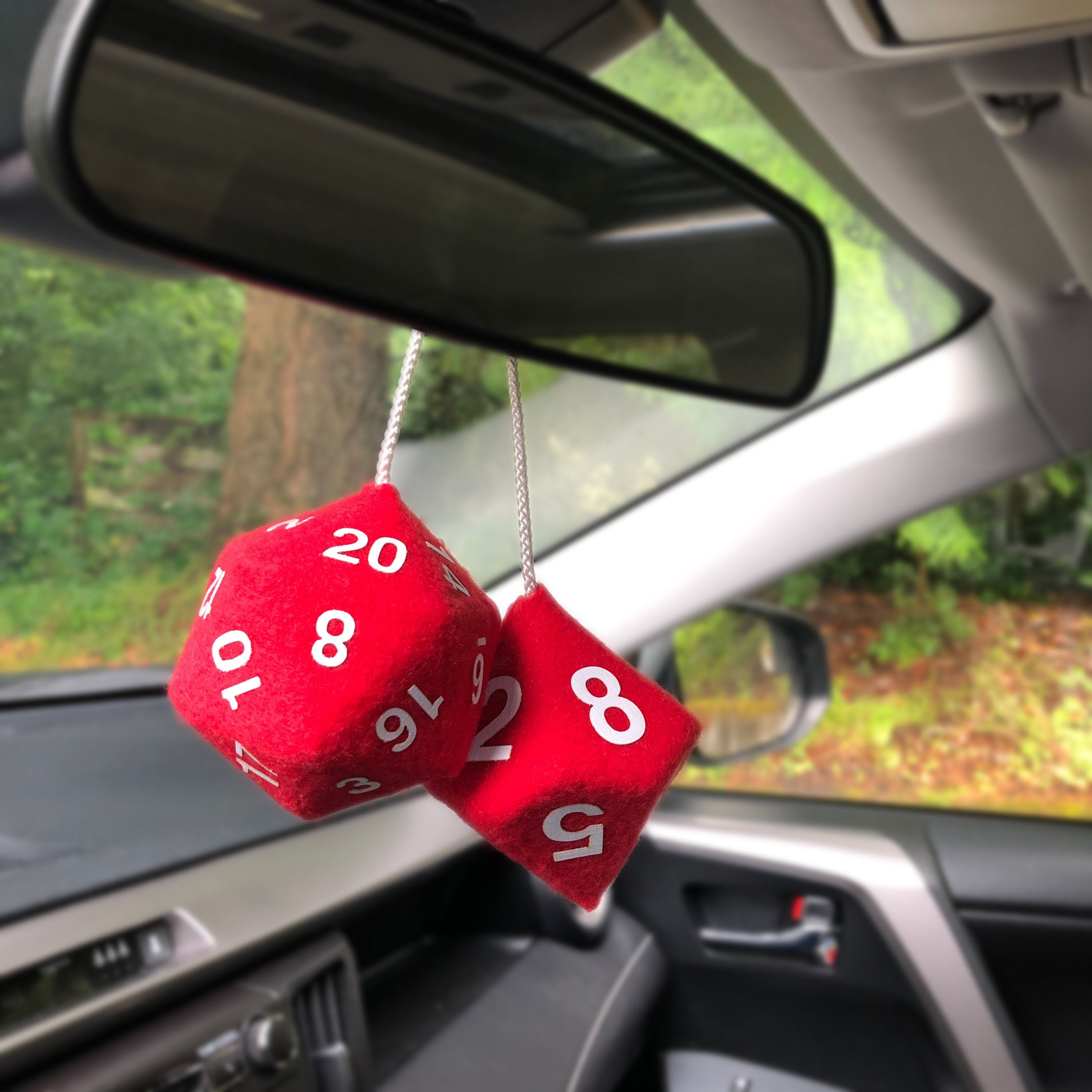 Car Hanging Decor Fuzzy Dice 2ps 