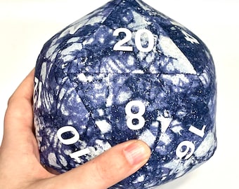 Purple Marble Stuffed D20