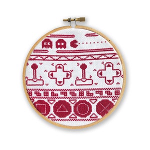 Video Game Christmas Sweater Cross Stitch Pattern: Geek Gamer DIY (Instant Download)