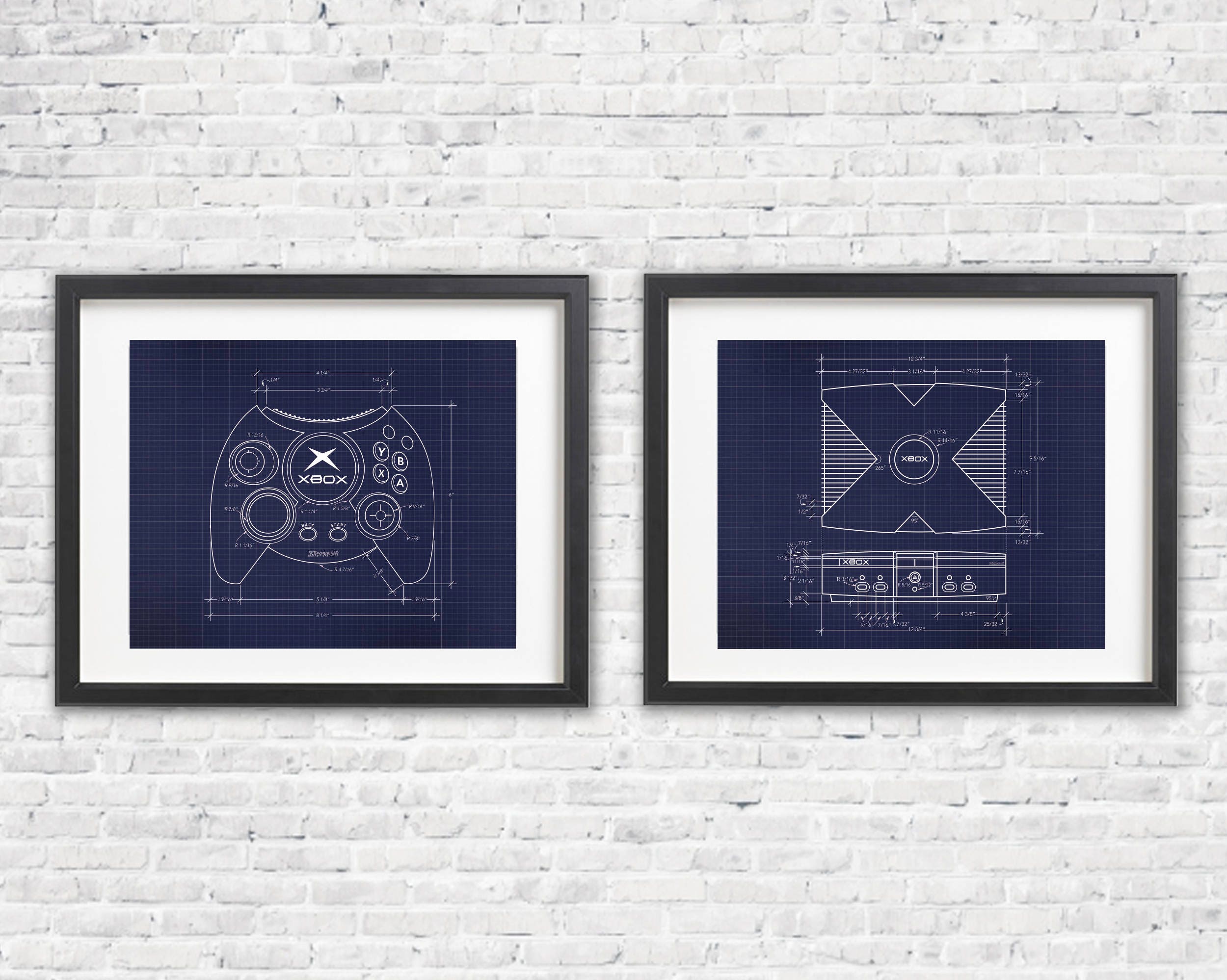 Two Print Original XBOX Gift Set Blueprint Game Poster | Etsy
