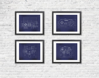 Custom Four Blueprint Set - Video Game Decor