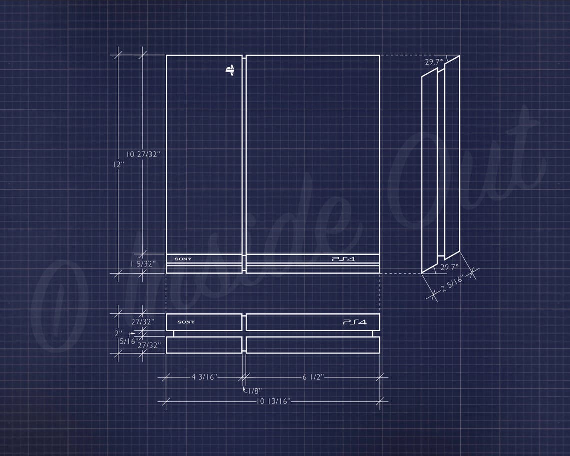 Blueprint Video Game Decor Printable Two Print PS4 Gift | Etsy