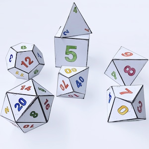 DIY Printable 3D Dice Coloring Page - Instant Download - Giant D20 - Etsy