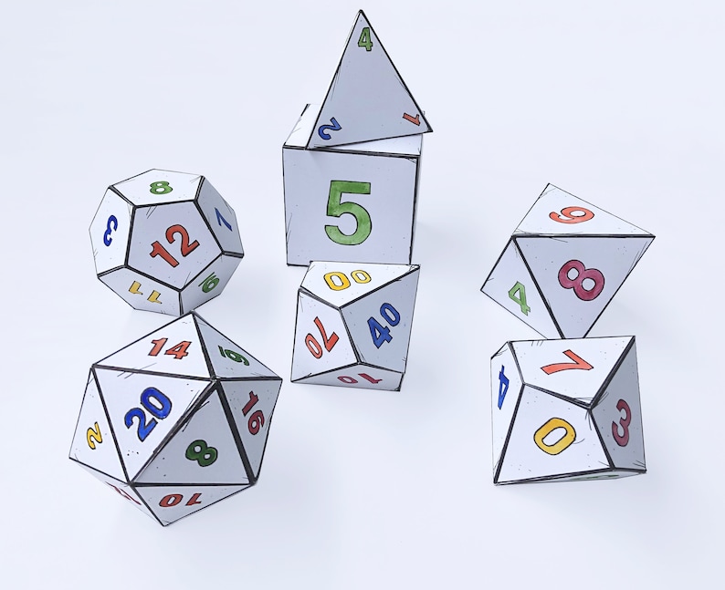 diy printable 3d dice coloring page instant download giant