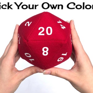 Custom Giant Plush DnD Dice - Smallest - Made to Order