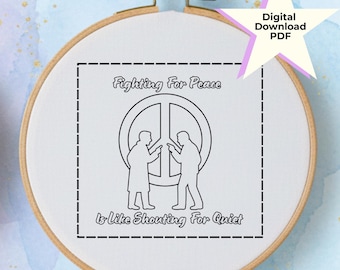Peaceful Art Hand Embroidery Pattern