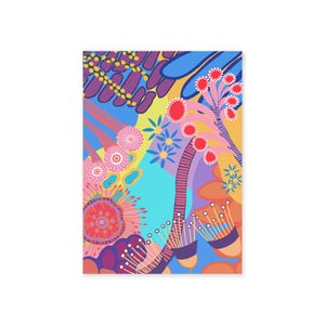 Colourful Abstract Floral Pattern Holiday Cards | Greeting Card | Made & shipped with Printify