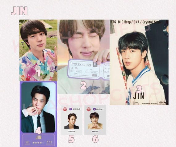 BTS Official Photocards/ Photos | Jin Suga Jhope RM Jimin V JK | K