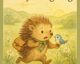 Printable Bedtime Story for Toddlers: Adorable Hedgehog Adventure Storybook, Instant Download