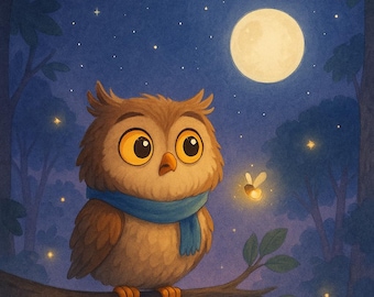 Courageous Olive the Owl: A Heartwarming Kids eBook , kids printable bedtime story, Instant Download